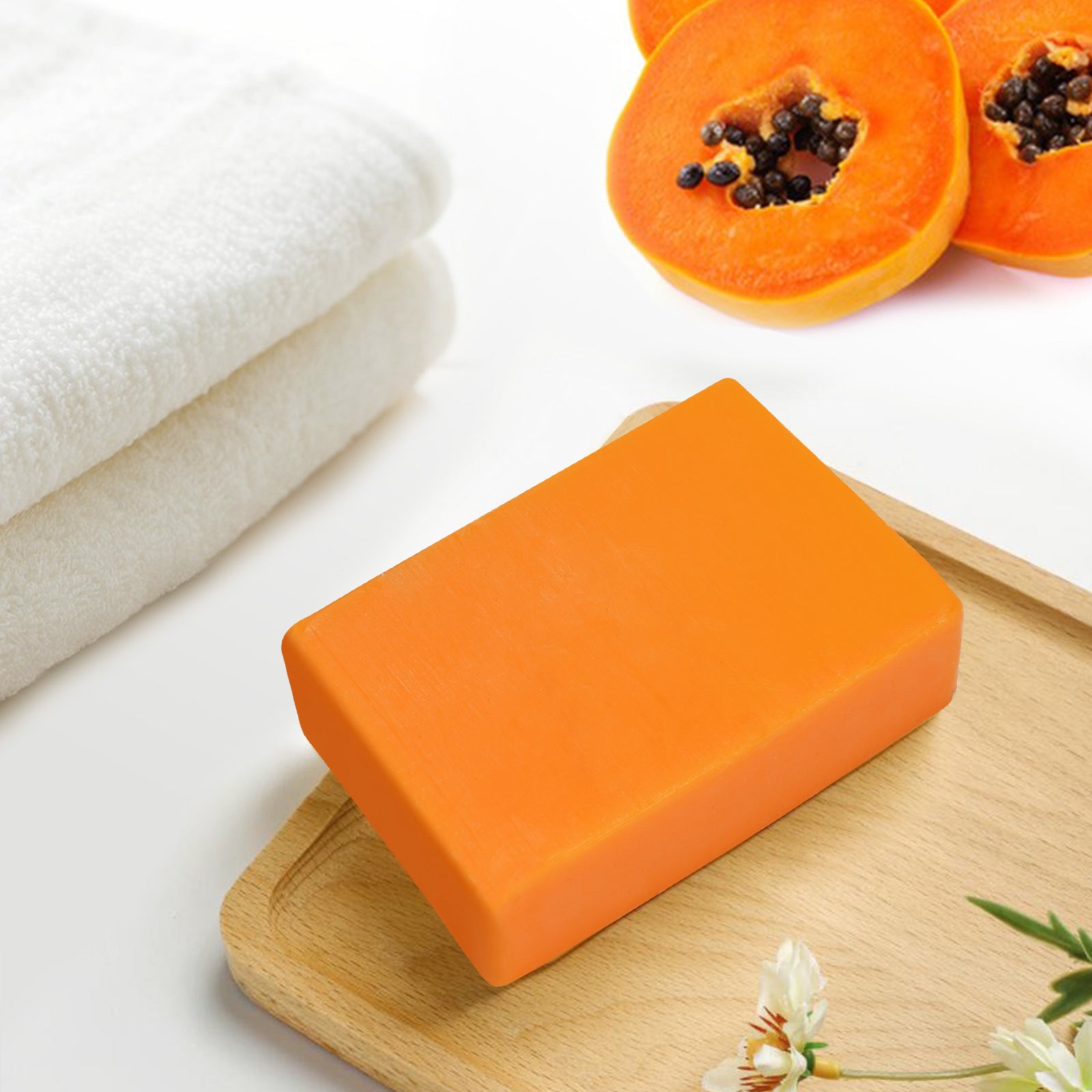 Papaya Kojic Acid Soap Deep Cleansing Softening Cuticle